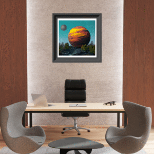 🌠 galaxy art print – luminous planet & nebula wall decor | instant digital download (20x20")