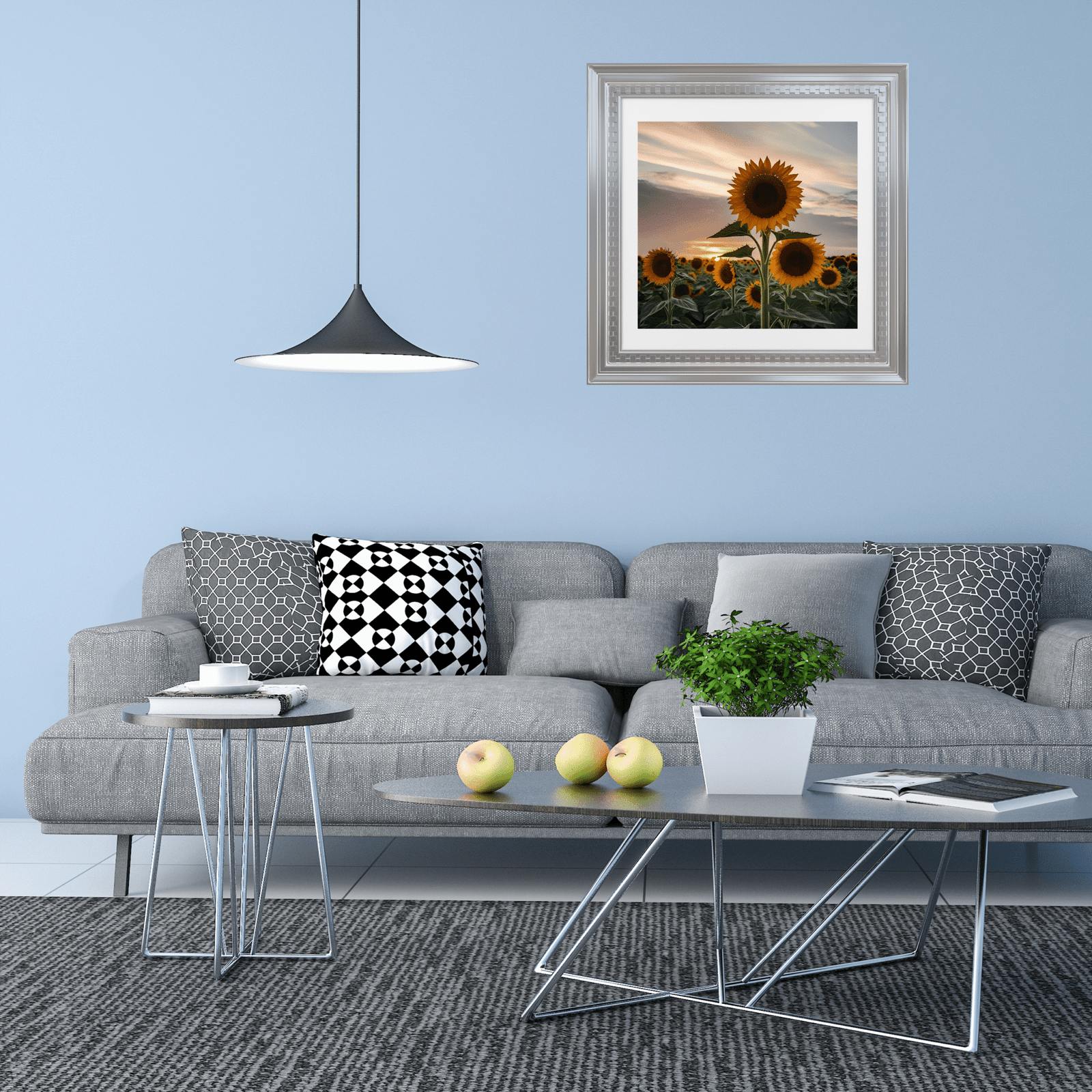 🌻 sunflower wall art printable –brighten your home with sunny vibes/ instant download (20x20 inch)